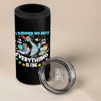 I Survived 100 Days Of School 4 in 1 Can Cooler Tumbler Funny Pigeon 100th Day Teacher