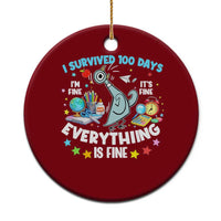 I Survived 100 Days Of School Ceramic Ornament Funny Pigeon 100th Day Teacher