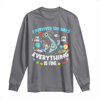 I Survived 100 Days Of School Long Sleeve Shirt Funny Pigeon 100th Day Teacher