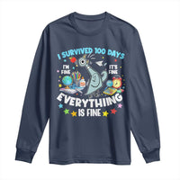 I Survived 100 Days Of School Long Sleeve Shirt Funny Pigeon 100th Day Teacher