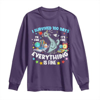 I Survived 100 Days Of School Long Sleeve Shirt Funny Pigeon 100th Day Teacher