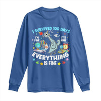 I Survived 100 Days Of School Long Sleeve Shirt Funny Pigeon 100th Day Teacher