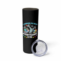 I Survived 100 Days Of School Skinny Tumbler Funny Pigeon 100th Day Teacher