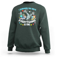 I Survived 100 Days Of School Sweatshirt Funny Pigeon 100th Day Teacher