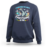 I Survived 100 Days Of School Sweatshirt Funny Pigeon 100th Day Teacher