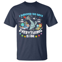 I Survived 100 Days Of School T Shirt Funny Pigeon 100th Day Teacher