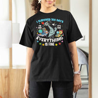 I Survived 100 Days Of School T Shirt For Women Funny Pigeon 100th Day Teacher