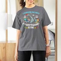 I Survived 100 Days Of School T Shirt For Women Funny Pigeon 100th Day Teacher