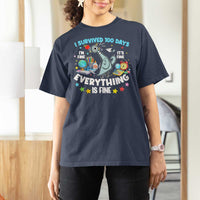 I Survived 100 Days Of School T Shirt For Women Funny Pigeon 100th Day Teacher