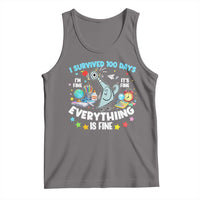 I Survived 100 Days Of School Tank Top Funny Pigeon 100th Day Teacher
