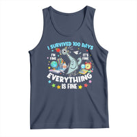 I Survived 100 Days Of School Tank Top Funny Pigeon 100th Day Teacher