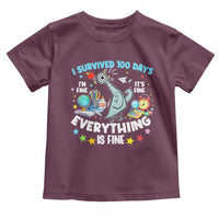 I Survived 100 Days Of School Toddler T Shirt Funny Pigeon 100th Day Teacher