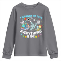 I Survived 100 Days Of School Youth Sweatshirt Funny Pigeon 100th Day Teacher