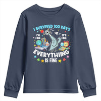 I Survived 100 Days Of School Youth Sweatshirt Funny Pigeon 100th Day Teacher