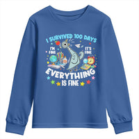 I Survived 100 Days Of School Youth Sweatshirt Funny Pigeon 100th Day Teacher