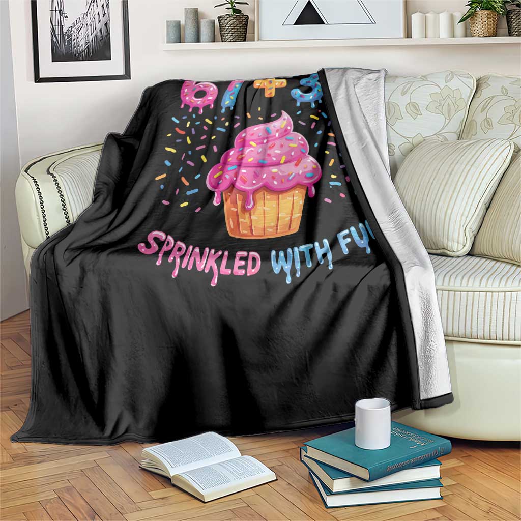 100th Day of School Girl Throw Blanket 67 33 100 Days Sprinkled With Fun Cupcake Six Seven Meme