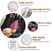 100th Day of School Girl Throw Blanket 67 33 100 Days Sprinkled With Fun Cupcake Six Seven Meme