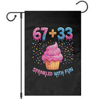 100th Day of School Girl Garden Flag 67 33 100 Days Sprinkled With Fun Cupcake Six Seven Meme
