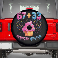 100th Day of School Girl Spare Tire Cover 67 33 100 Days Sprinkled With Fun Cupcake Six Seven Meme