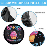 100th Day of School Girl Spare Tire Cover 67 33 100 Days Sprinkled With Fun Cupcake Six Seven Meme