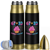 100th Day of School Girl Bullet Tumbler 67 33 100 Days Sprinkled With Fun Cupcake Six Seven Meme