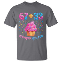 100th Day of School Girl T Shirt 67 33 100 Days Sprinkled With Fun Cupcake Six Seven Meme