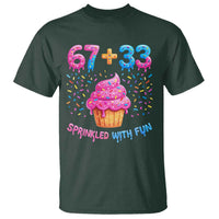 100th Day of School Girl T Shirt 67 33 100 Days Sprinkled With Fun Cupcake Six Seven Meme