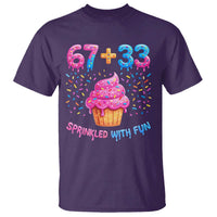 100th Day of School Girl T Shirt 67 33 100 Days Sprinkled With Fun Cupcake Six Seven Meme