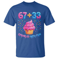 100th Day of School Girl T Shirt 67 33 100 Days Sprinkled With Fun Cupcake Six Seven Meme