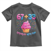100th Day of School Girl Toddler T Shirt 67 33 100 Days Sprinkled With Fun Cupcake Six Seven Meme