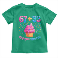 100th Day of School Girl Toddler T Shirt 67 33 100 Days Sprinkled With Fun Cupcake Six Seven Meme