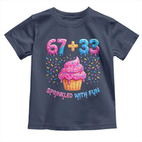100th Day of School Girl Toddler T Shirt 67 33 100 Days Sprinkled With Fun Cupcake Six Seven Meme