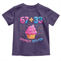 100th Day of School Girl Toddler T Shirt 67 33 100 Days Sprinkled With Fun Cupcake Six Seven Meme