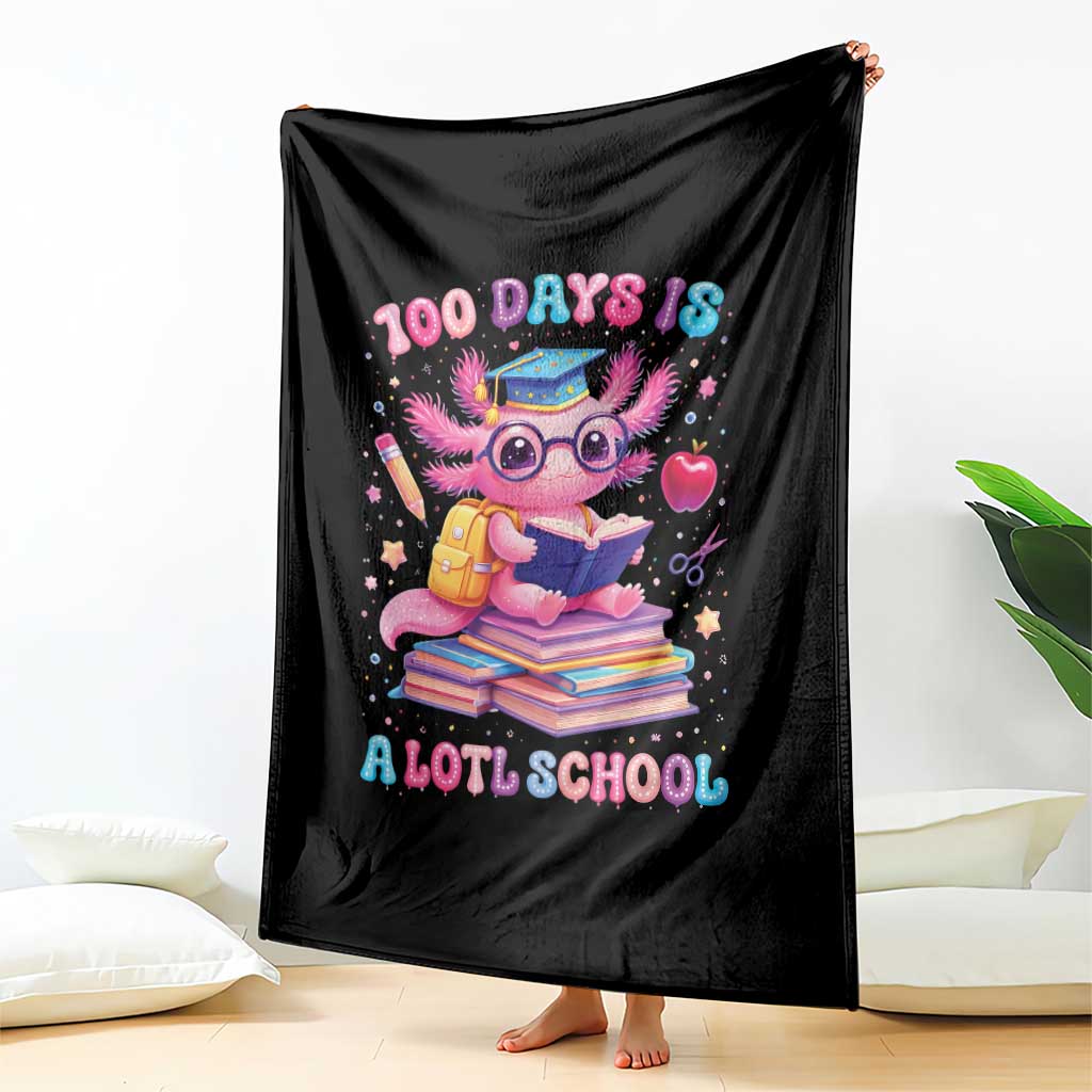 Axolotl 100 Days Of School Throw Blanket 100 Days Is Alotl School