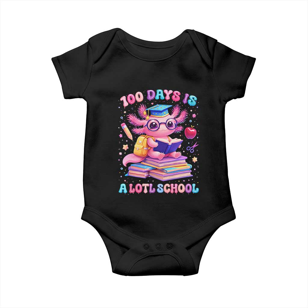 Axolotl 100 Days Of School Baby Onesie 100 Days Is Alotl School