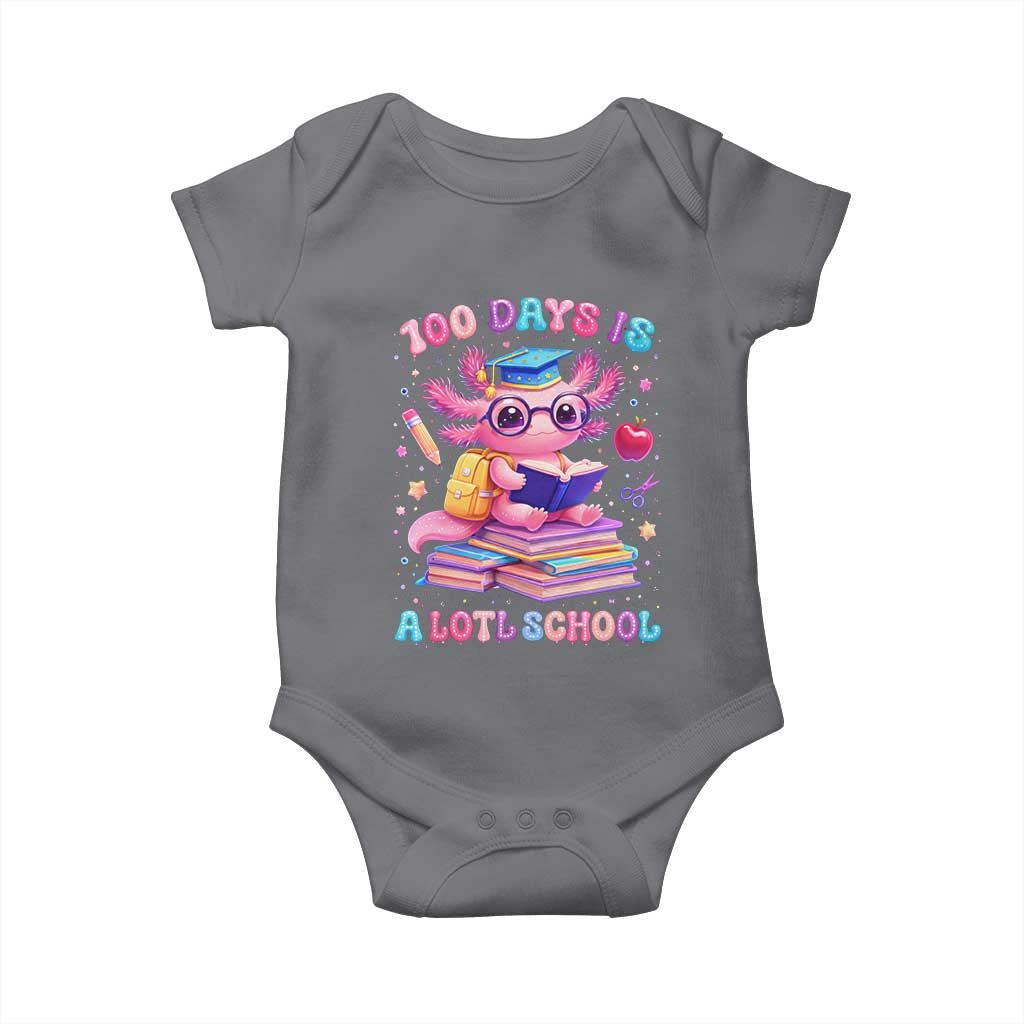 Axolotl 100 Days Of School Baby Onesie 100 Days Is Alotl School