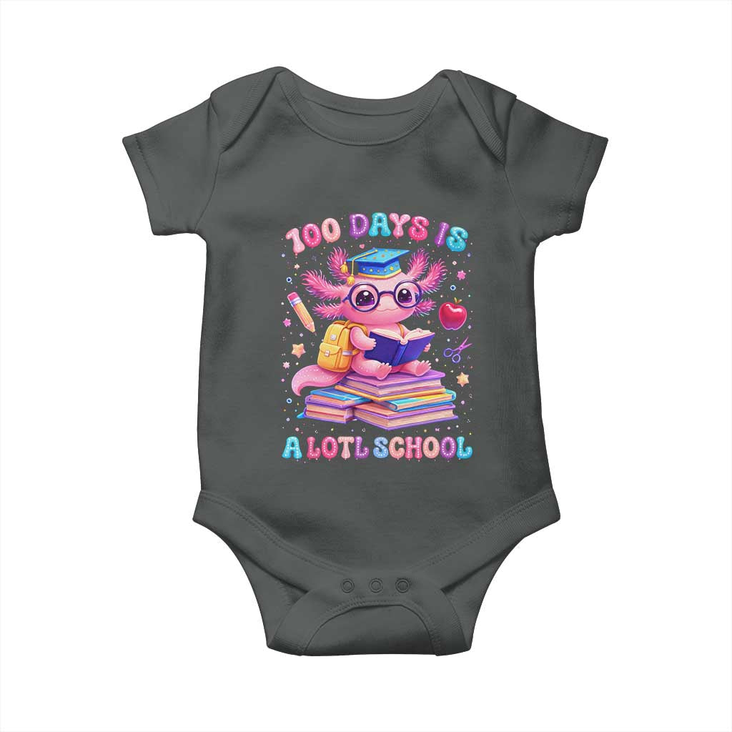 Axolotl 100 Days Of School Baby Onesie 100 Days Is Alotl School