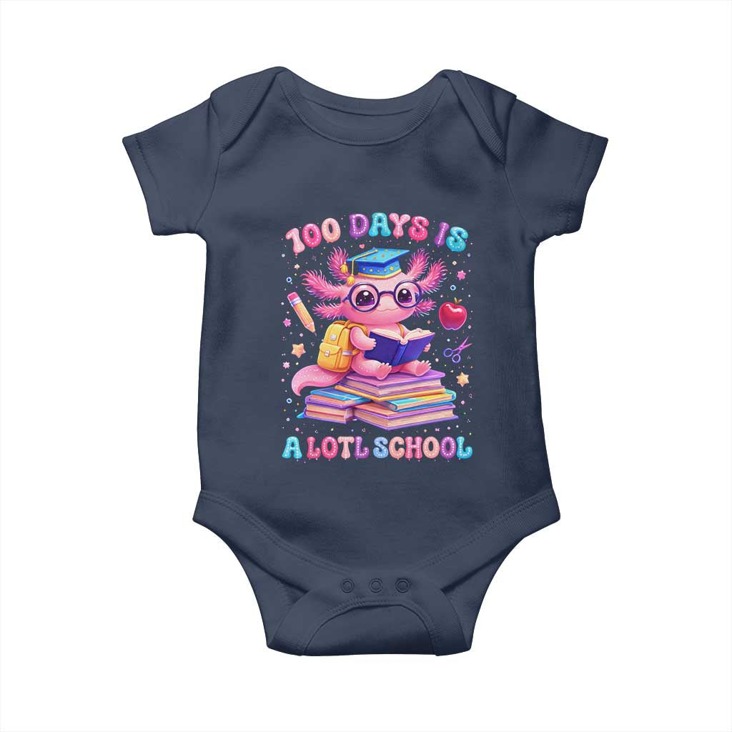 Axolotl 100 Days Of School Baby Onesie 100 Days Is Alotl School