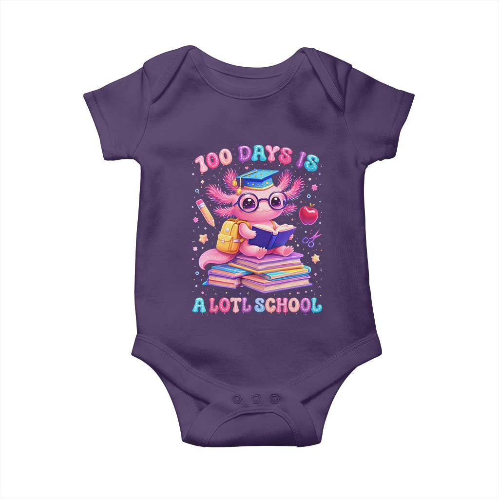 Axolotl 100 Days Of School Baby Onesie 100 Days Is Alotl School