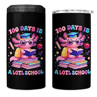 Axolotl 100 Days Of School 4 in 1 Can Cooler Tumbler 100 Days Is Alotl School