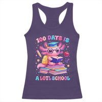 Axolotl 100 Days Of School Racerback Tank Top 100 Days Is Alotl School