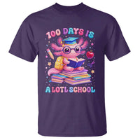 Axolotl 100 Days Of School T Shirt 100 Days Is Alotl School