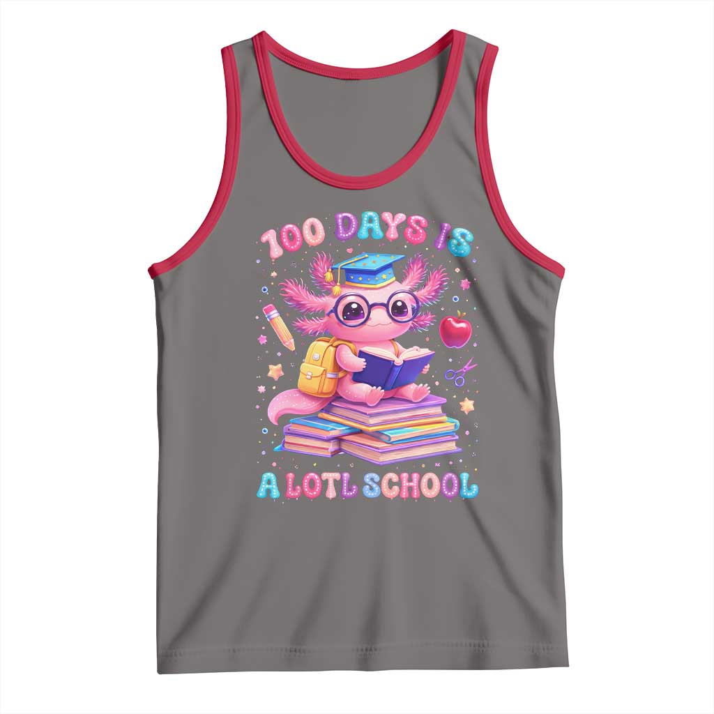 Axolotl 100 Days Of School Tank Top 100 Days Is Alotl School