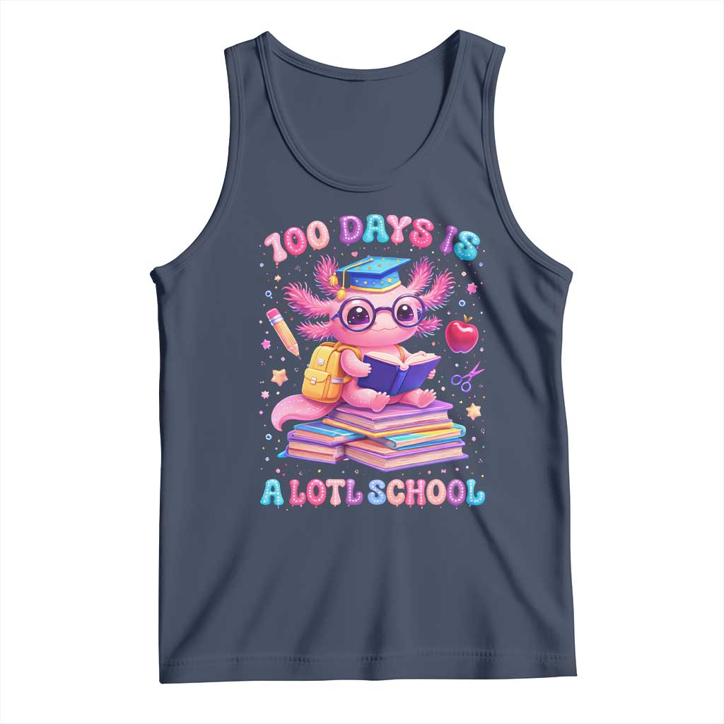 Axolotl 100 Days Of School Tank Top 100 Days Is Alotl School