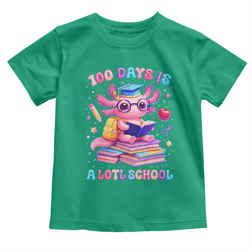 Axolotl 100 Days Of School Toddler T Shirt 100 Days Is Alotl School
