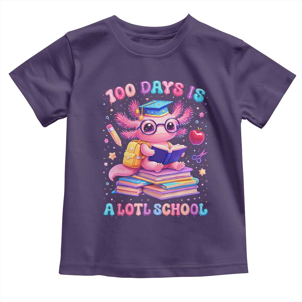 Axolotl 100 Days Of School Toddler T Shirt 100 Days Is Alotl School