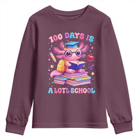 Axolotl 100 Days Of School Youth Sweatshirt 100 Days Is Alotl School