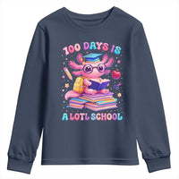 Axolotl 100 Days Of School Youth Sweatshirt 100 Days Is Alotl School