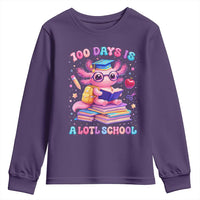 Axolotl 100 Days Of School Youth Sweatshirt 100 Days Is Alotl School
