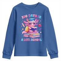 Axolotl 100 Days Of School Youth Sweatshirt 100 Days Is Alotl School